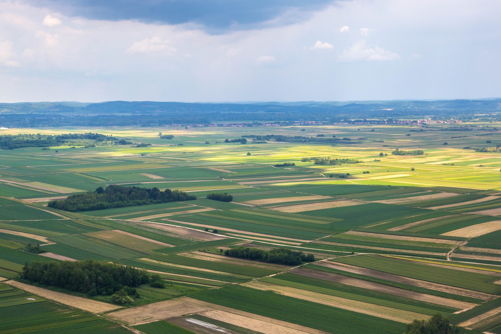 Pogled na Međimurje iz zraka