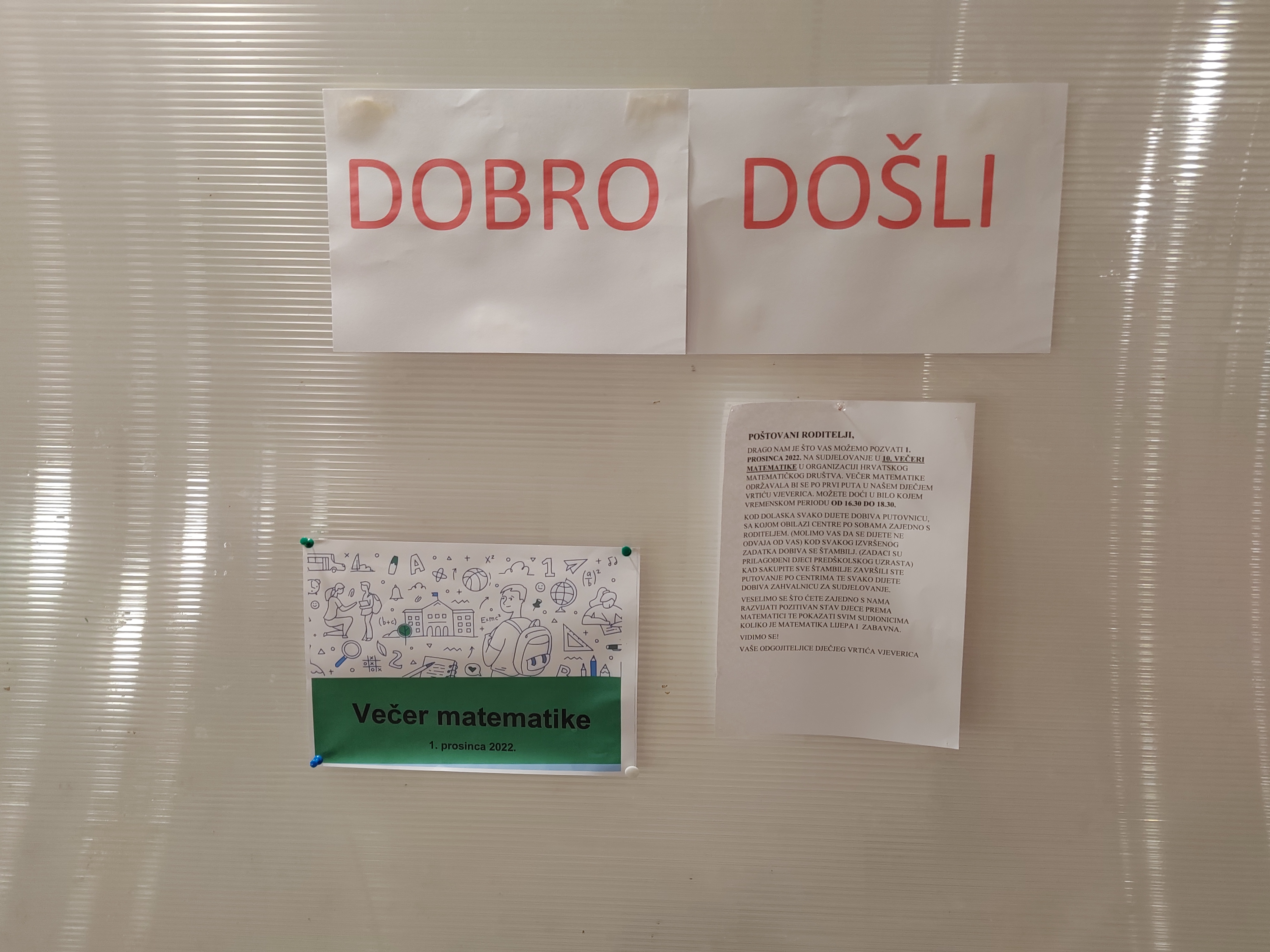 Večer matematike u vrtiću Vjeverica