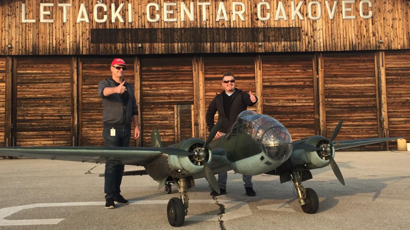 Njemački bombarder iz Drugog svjetskog rata na nebu iznad Čakovca