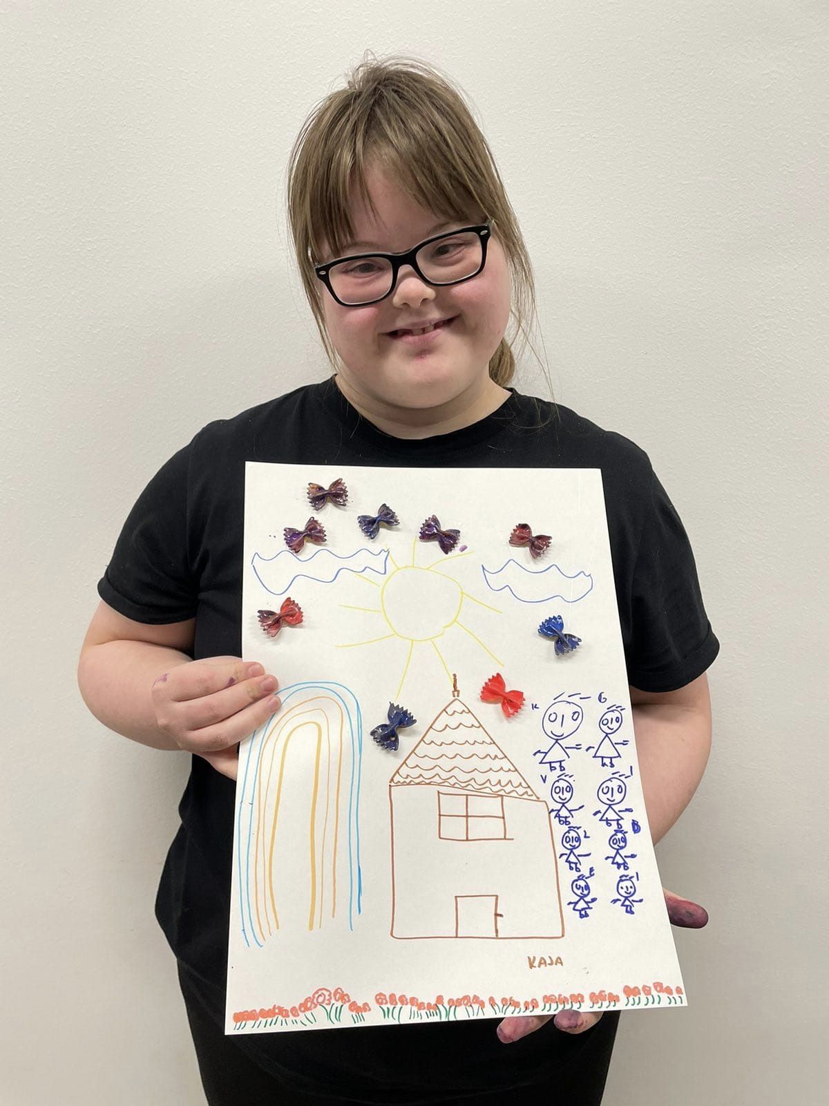 UDRUGA ZA SINDROM DOWN Djeca su na kreativnoj radionici crtala uz pomoć tjestenine