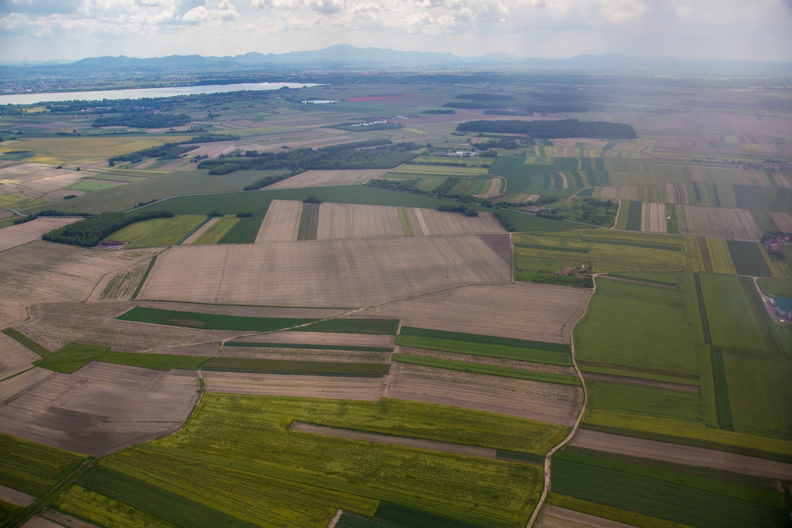Pogled na Međimurje iz zraka