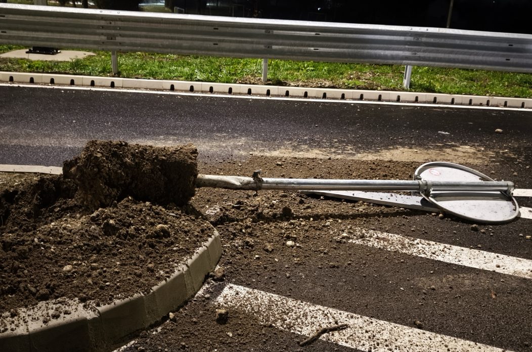 obilaznica Prelog srušeni znak