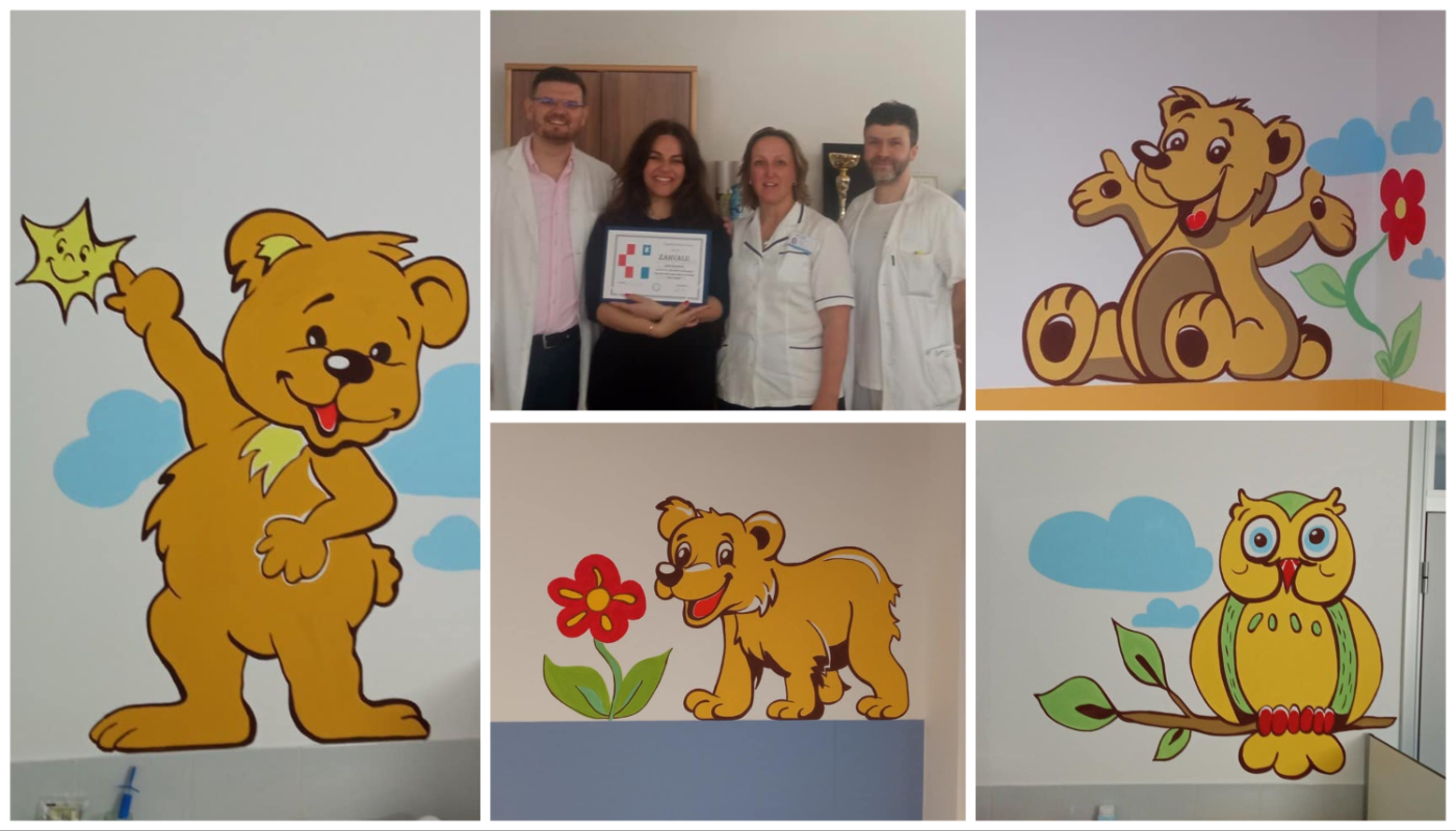 Učenici s profesoricom Rusom Trajkovom oslikali sobe na čakovečkoj pedijatriji