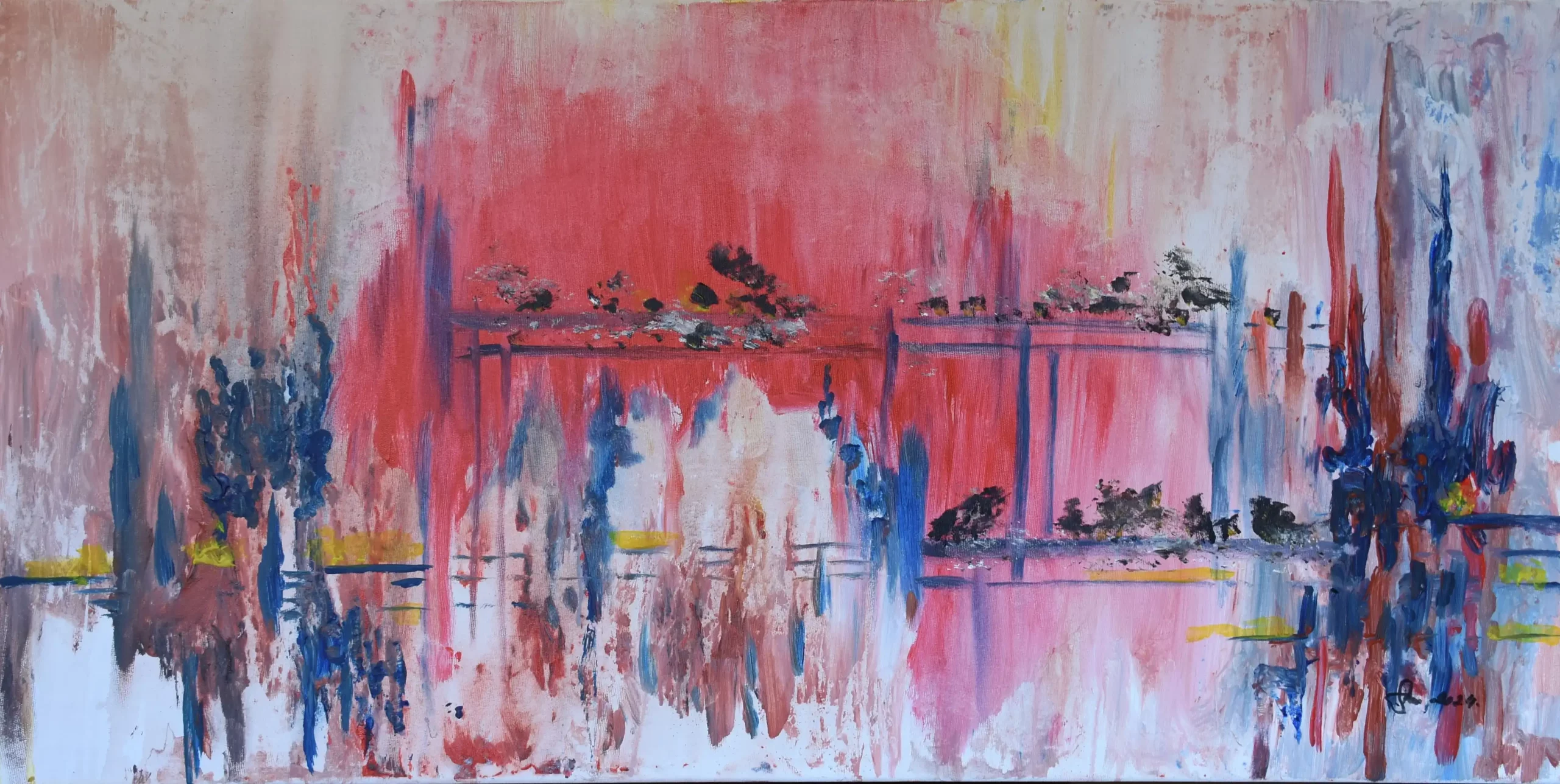 15 PTICE NA ŽICI 100X50