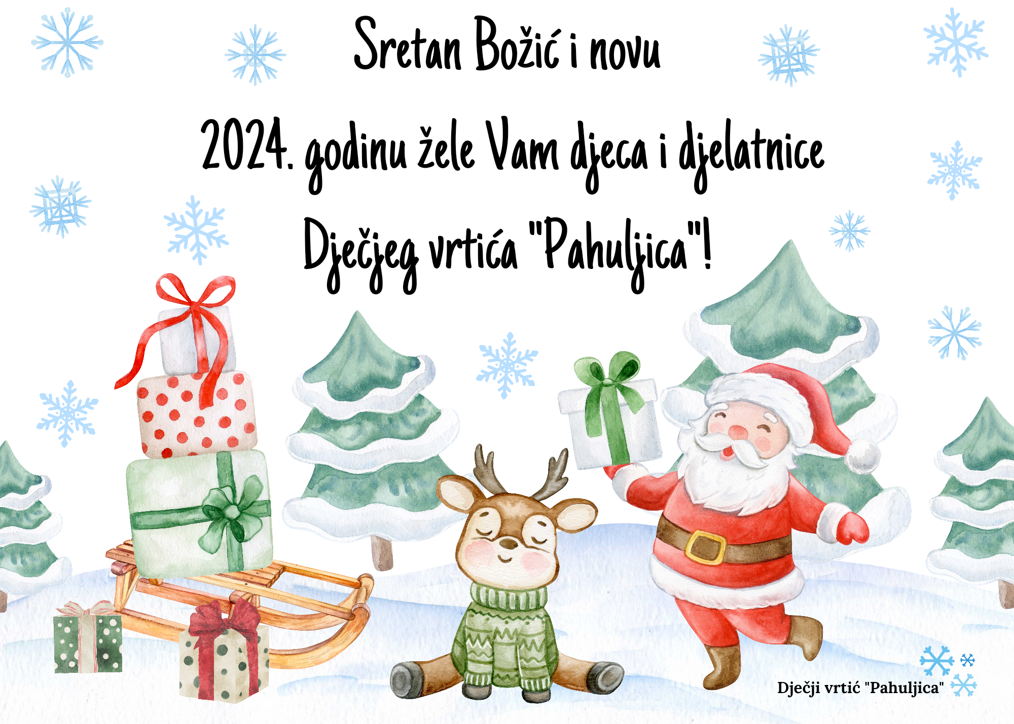 FOTO DV ‘Pahuljica’ – Sretan Božić žele vam mališani i njihove odgojiteljice