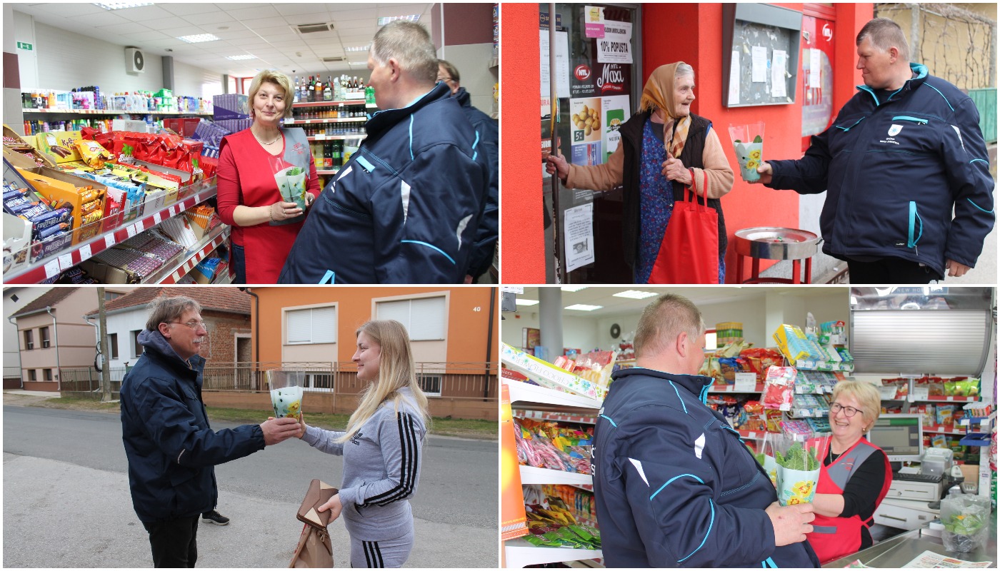 Komunalni radnici Općine damama dijelili cvijeće povodom Dana žena