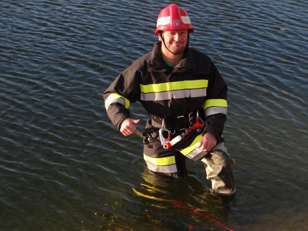 Vatrogasna vježba na obali Mičigen jezera