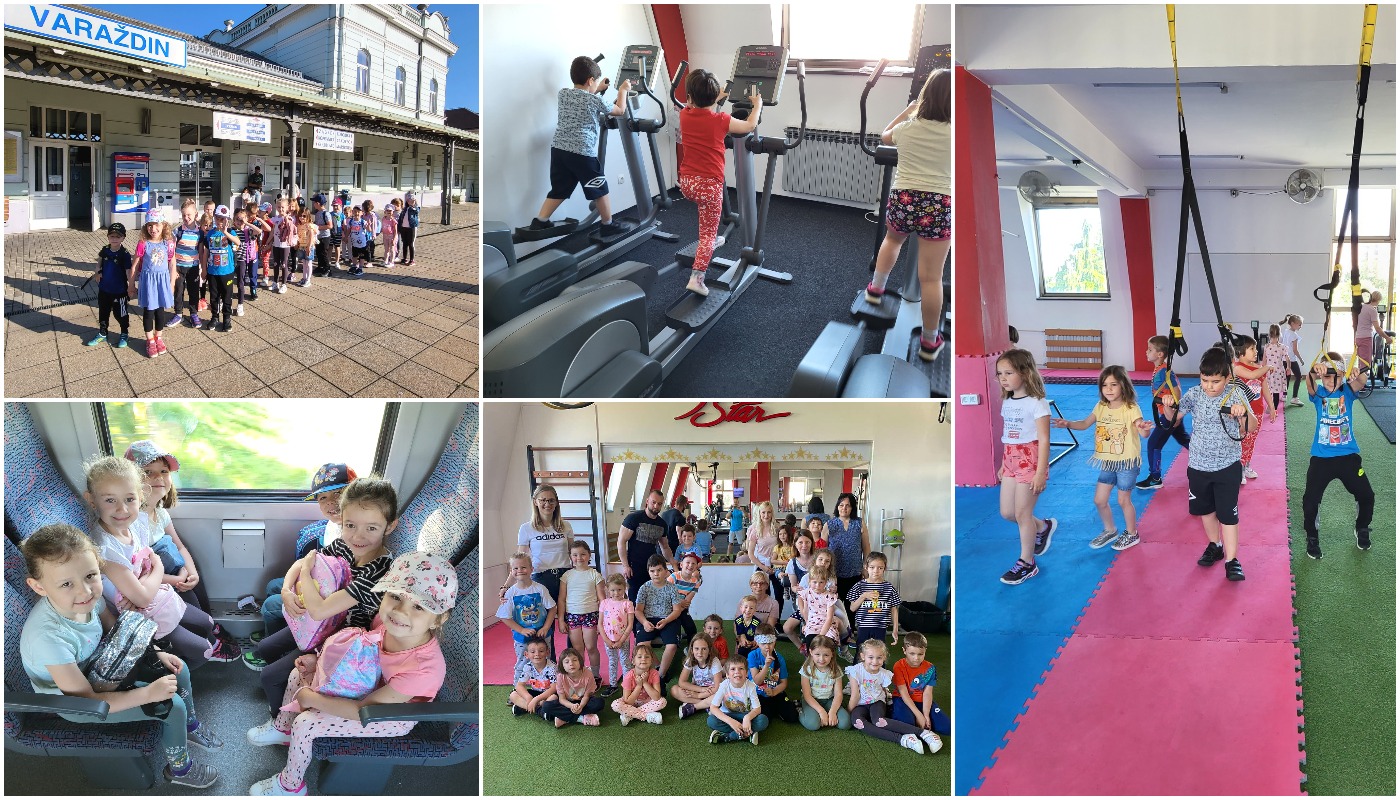 IZLET U VARAŽDIN Mališani iz vrtića Cvrčak posjetili fitness centar