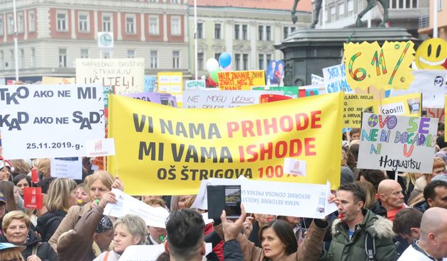 VIDEO I FOTO Štrajk prosvjetara u Zagrebu: Među 20.000 učitelja su i naši Međimurci!