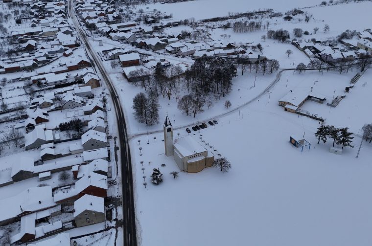savska ves snijeg dron savska ves snijeg dron