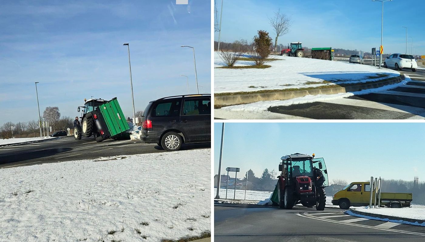 U Čakovcu se prevrnula traktorska prikolica