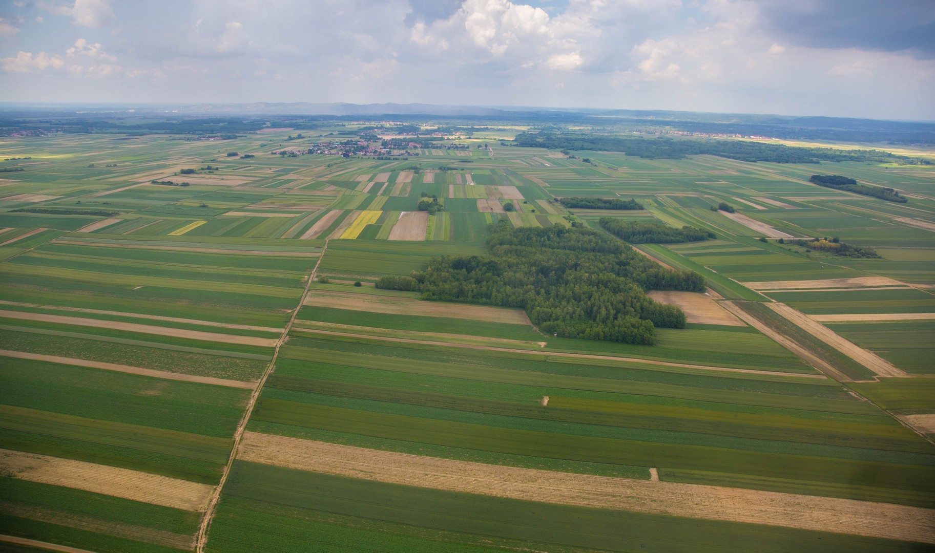 Pogled na Međimurje iz zraka