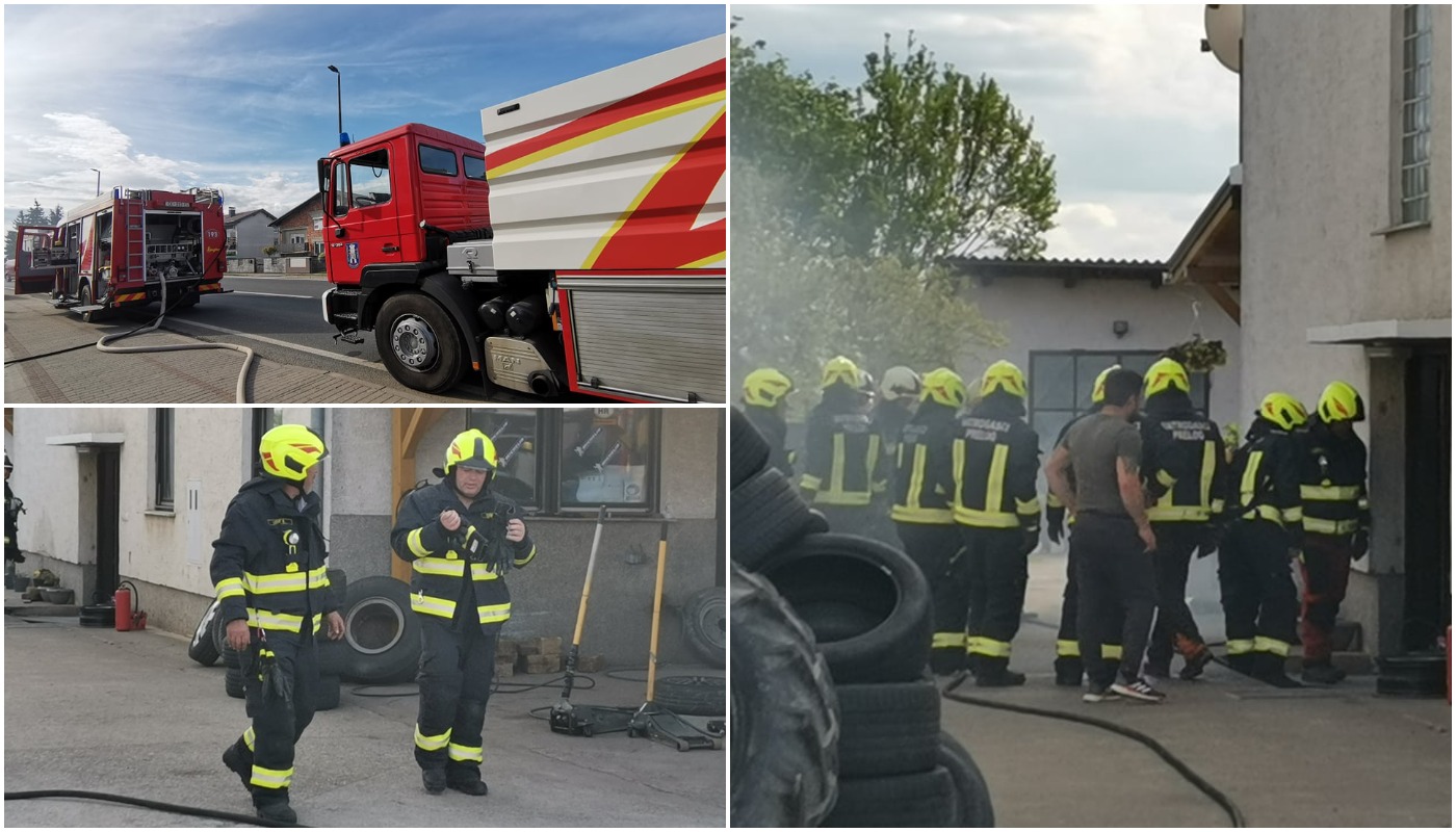 Požar podruma u Prelogu, na teren izašli brojni vatrogasci