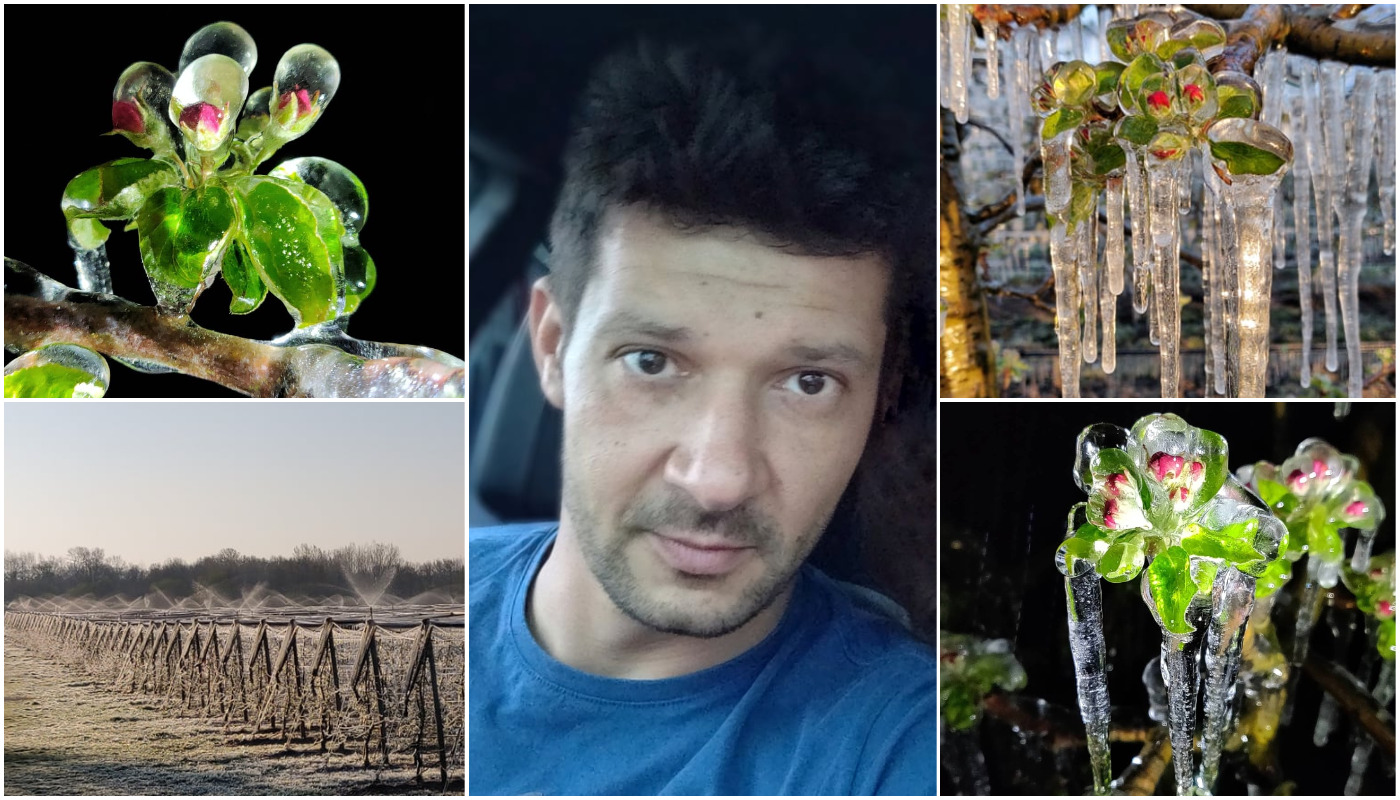 Međimurski voćar Marko Kudec protiv mraza se bori orošavanjem