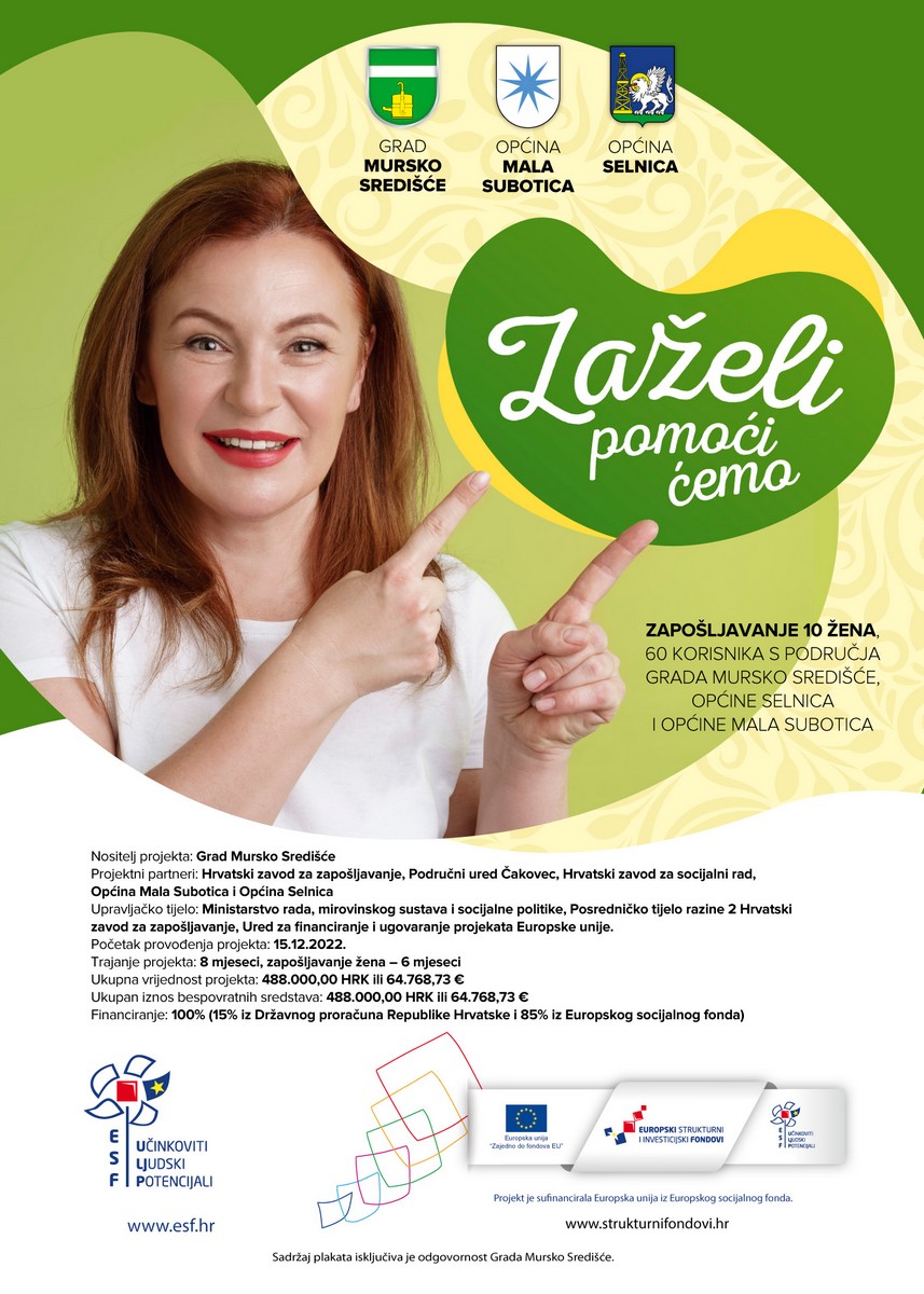 MURSKO SREDIŠĆE Održana početna konferencija projekta Zaželi – pomoći ćemo