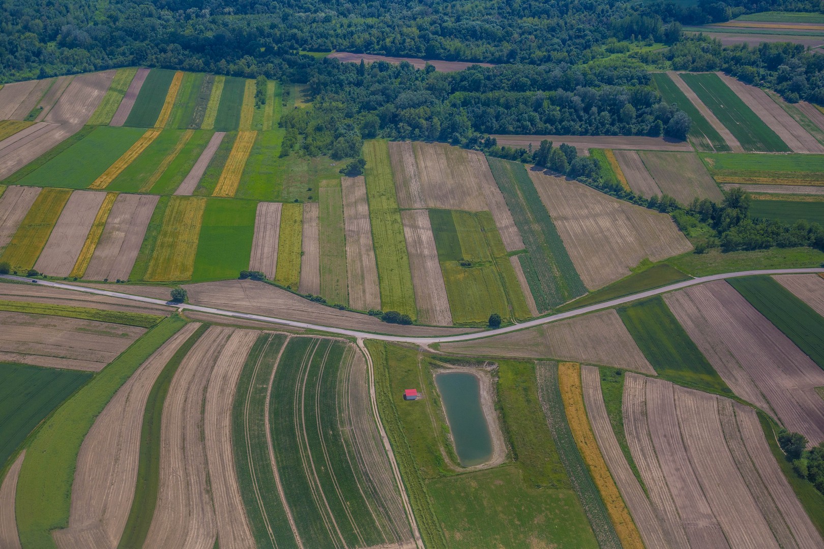 Pogled na Međimurje iz zraka