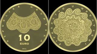 PONOS DO NEBA Svetomarska čipka na kovanicama Hrvatske narodne banke PONOS DO NEBA Svetomarska čipka na kovanicama Hrvatske narodne banke