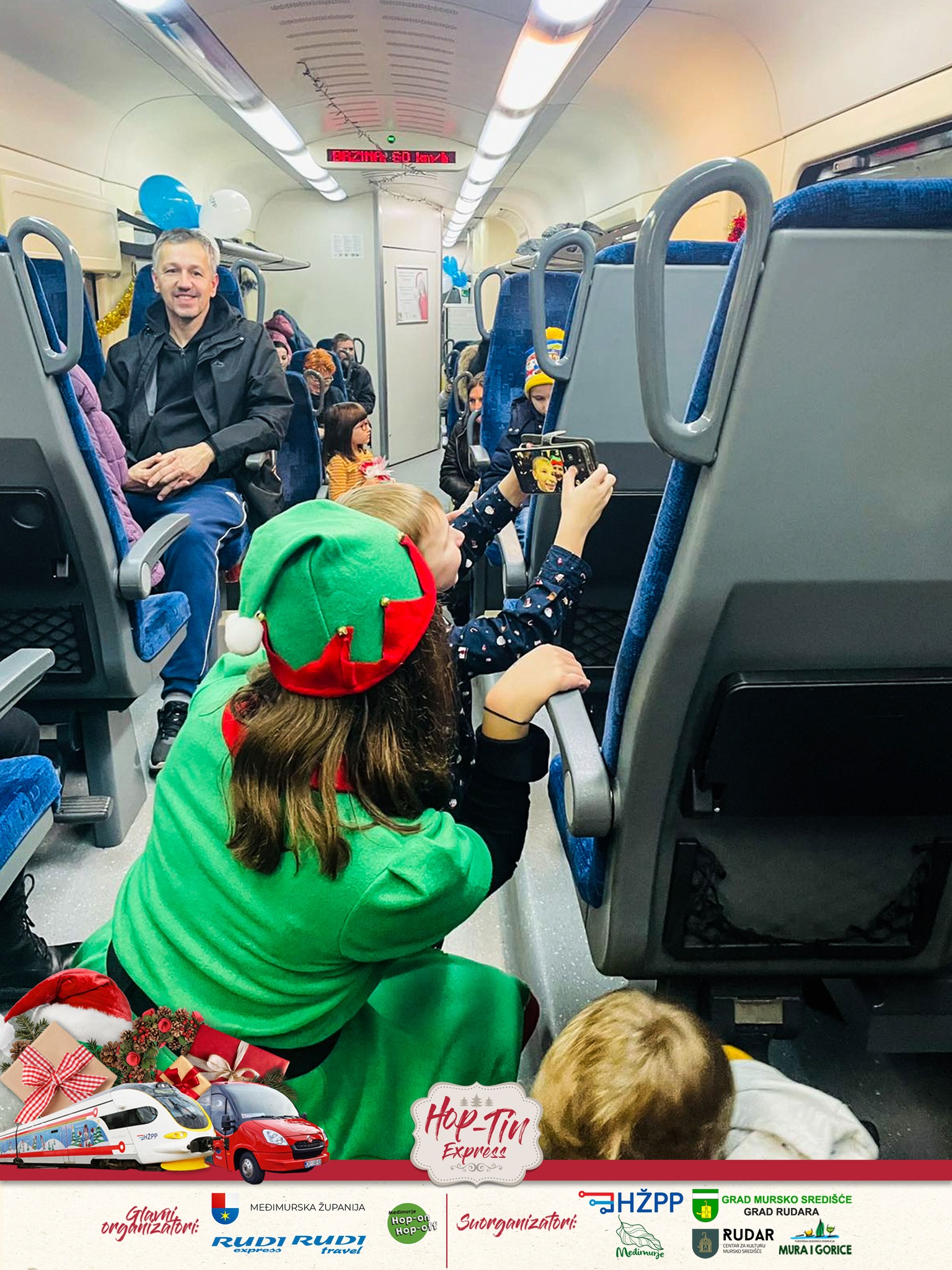 Izlet božićnim vlakom za mališane i pratnju