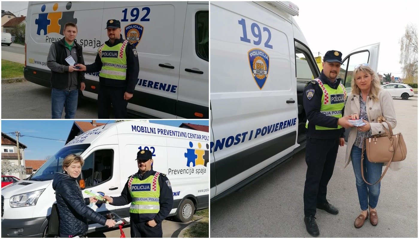PREVENTIVNA AKCIJA Međimurska policija pješacima i biciklistima dijelila reflektirajuće trakice i letke