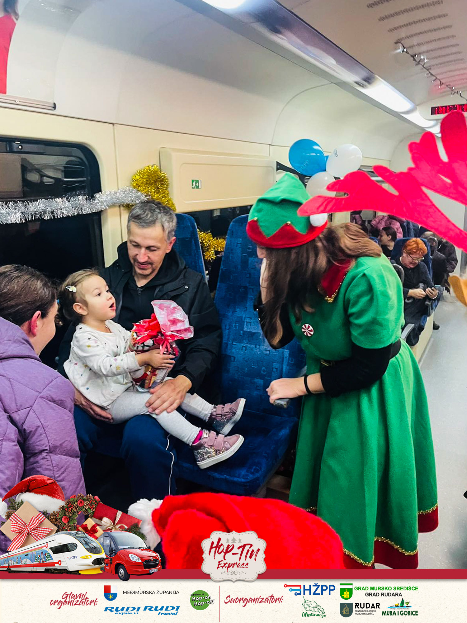 Izlet božićnim vlakom za mališane i pratnju