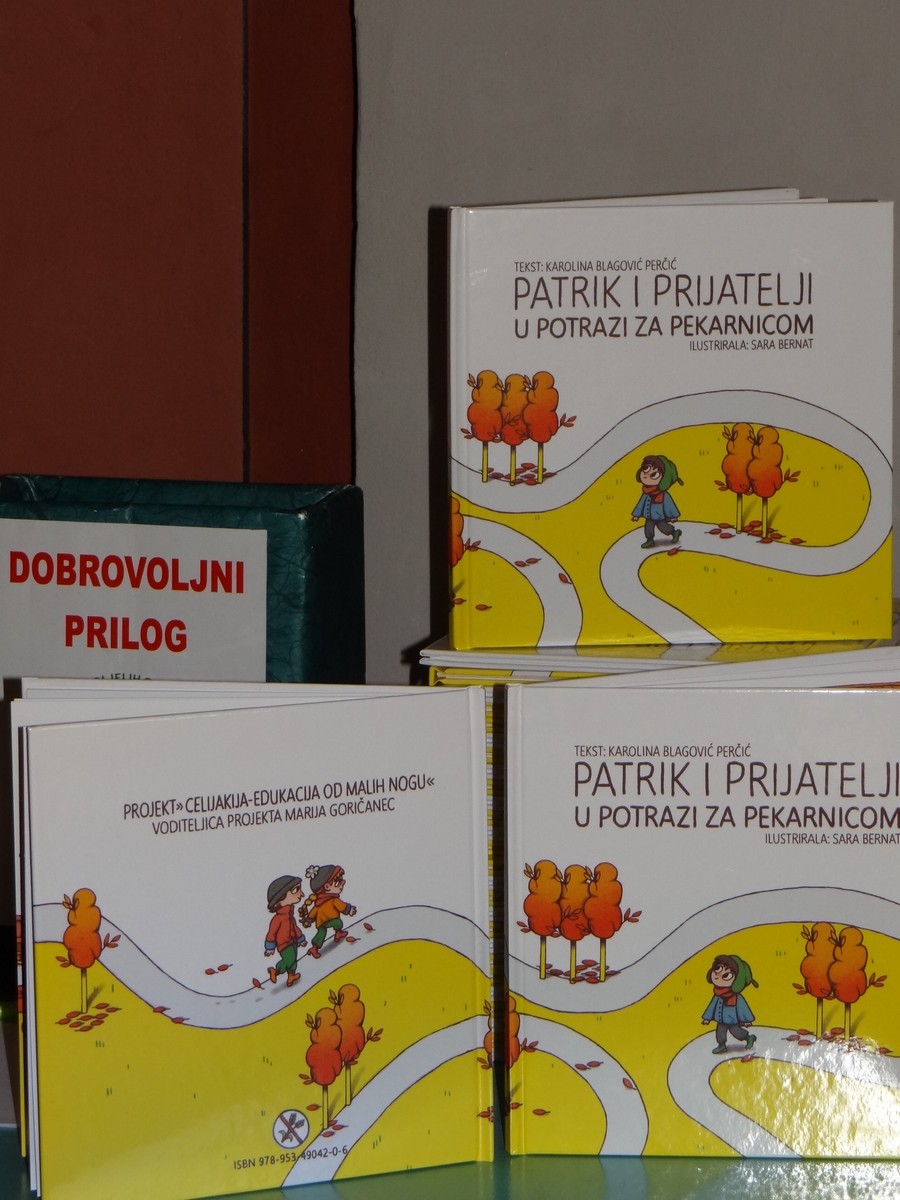 FOTO Udruga oboljelih od celijakije SZ Hrvatske izdala je slikovnicu ‘Patrik i prijatelji u potrazi za pekarnicom’ FOTO Udruga oboljelih od celijakije SZ Hrvatske izdala je slikovnicu ‘Patrik i prijatelji u potrazi za pekarnicom’