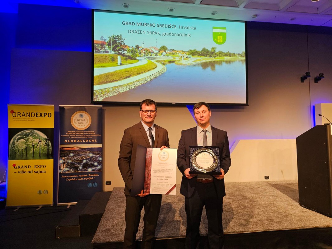 VELIKO PRIZNANJE Gradu Mursko Središće nagrada i priznanje ‘Globallocal 2022./2023.’