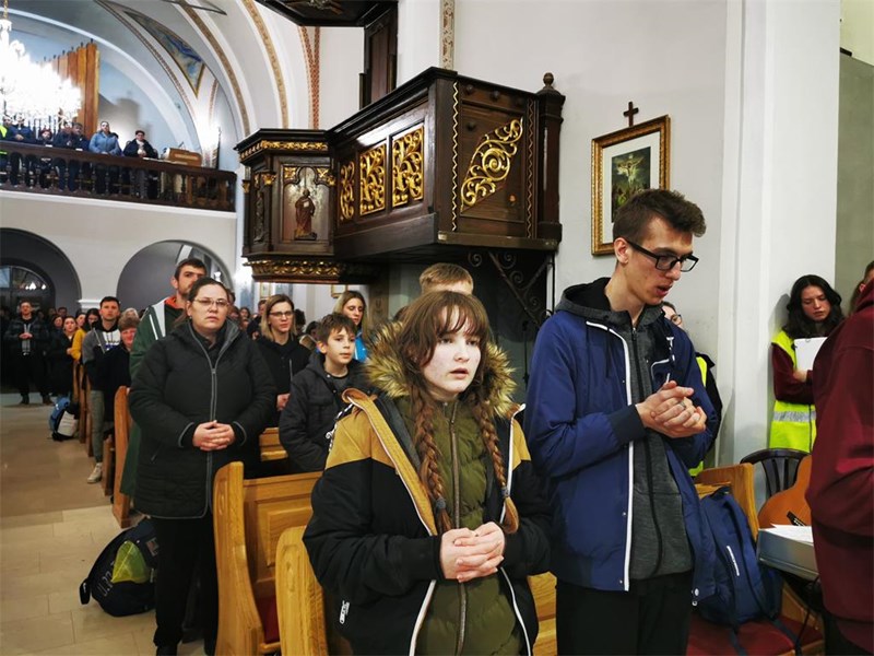 Svetom misom u Belici završio prvi dan Križnog puta mladih Varaždinske biskupije