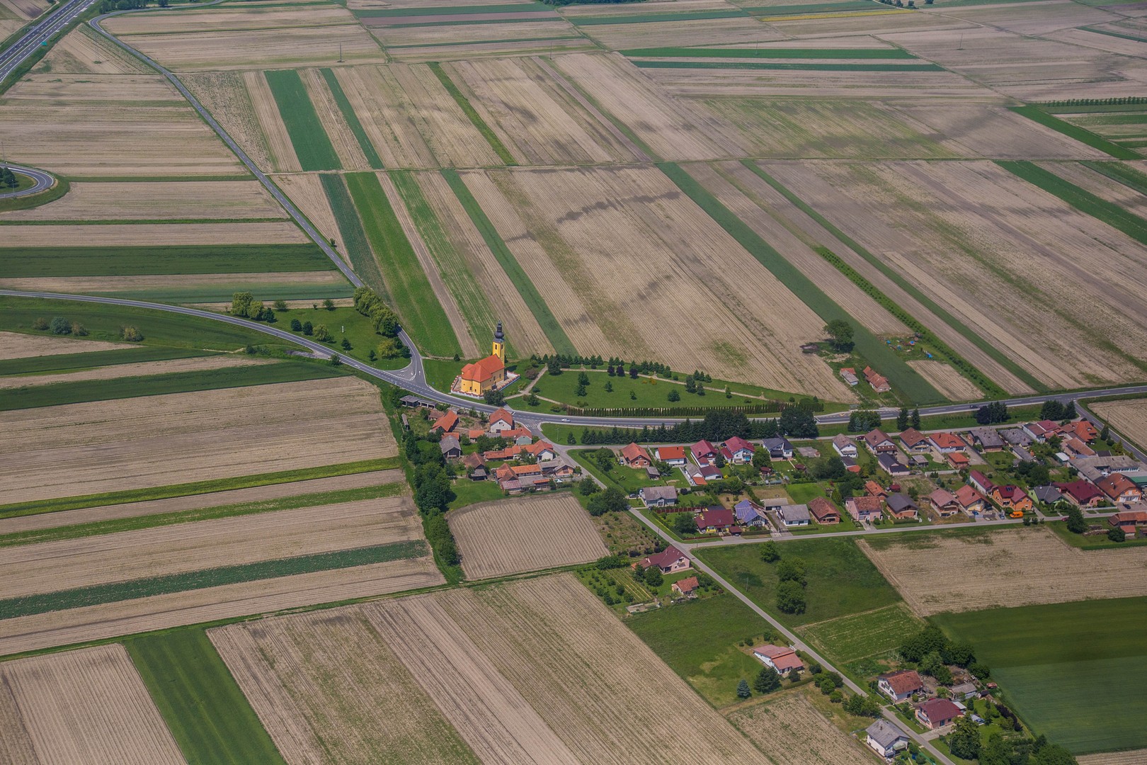 Pogled na Međimurje iz zraka