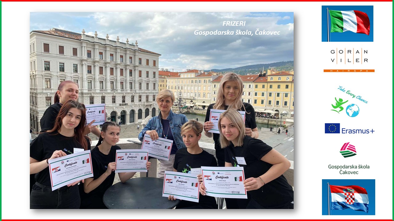 Gospodarska škola Čakovec – frizeri na praksi u Italiji