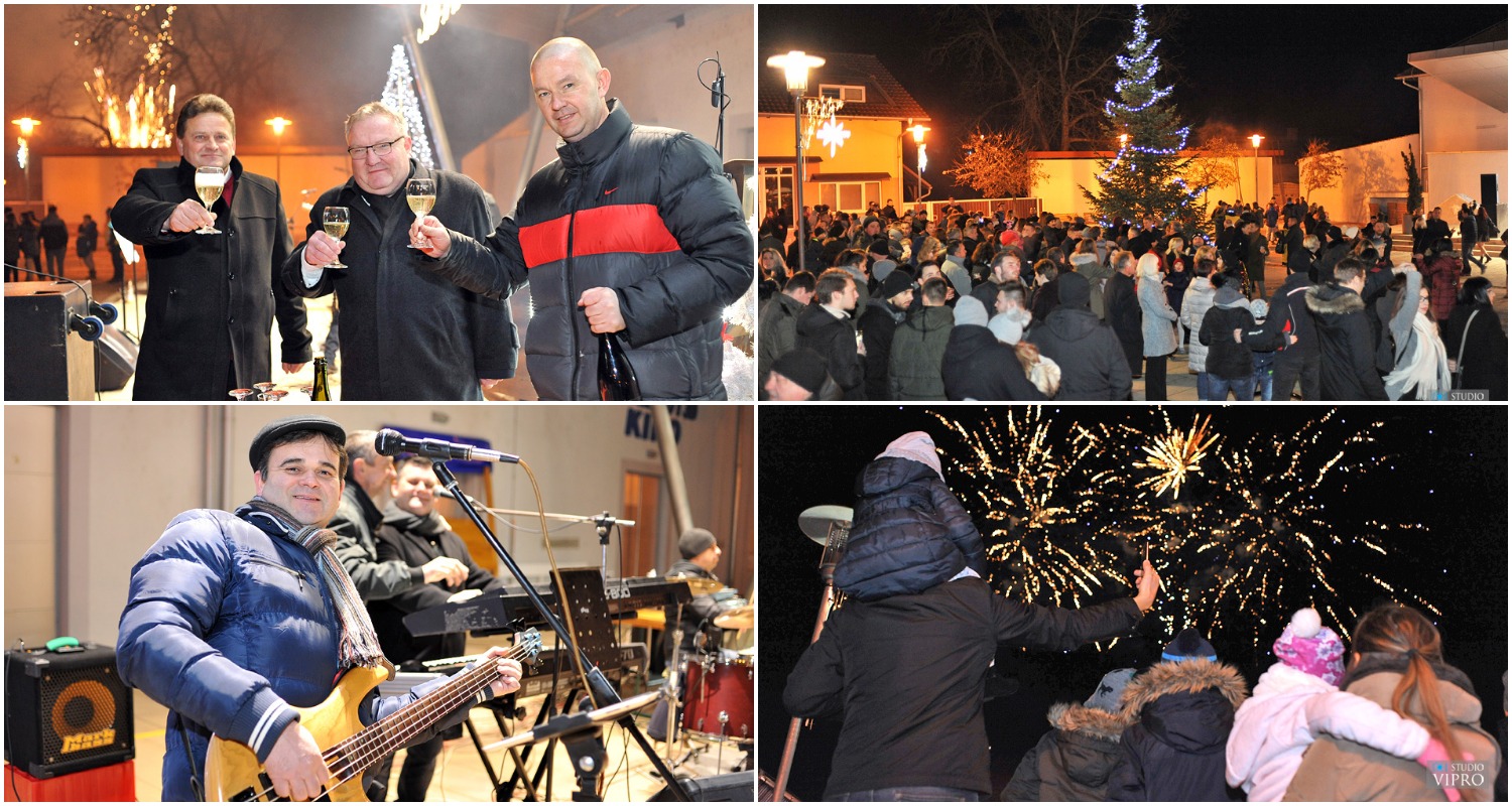 Doček u Prelogu uz vatromet, taktove valcera, šampanjac i kuhano vino