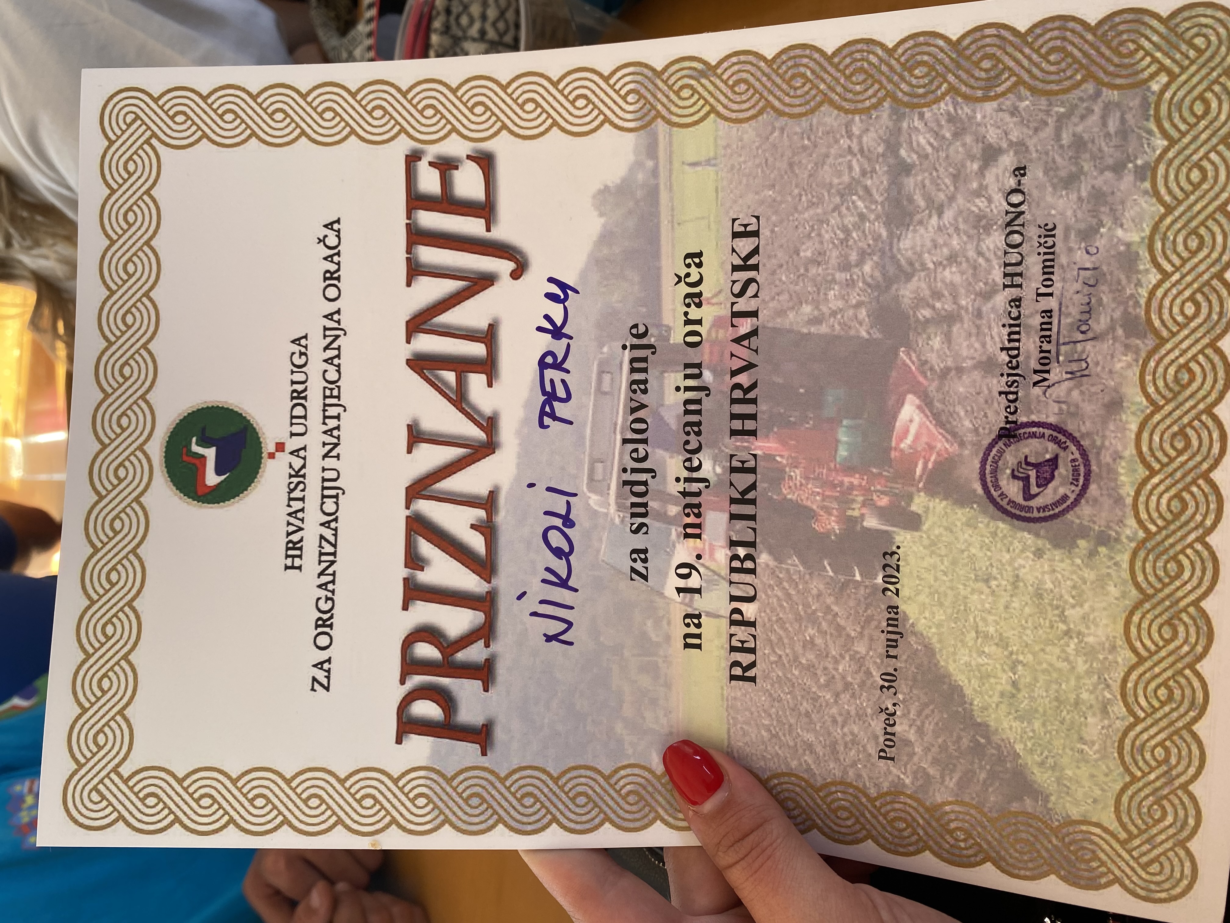 NAŠI ORAČI Nikola Perko i Valentino Šalković predstavljali Međimursku županiju na Državnom natjecanju orača u Poreču