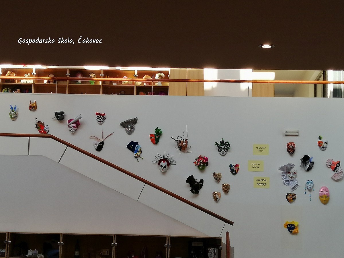 FOTO Frizeri Gospodarske škole Čakovec oslikali maske za fašnik