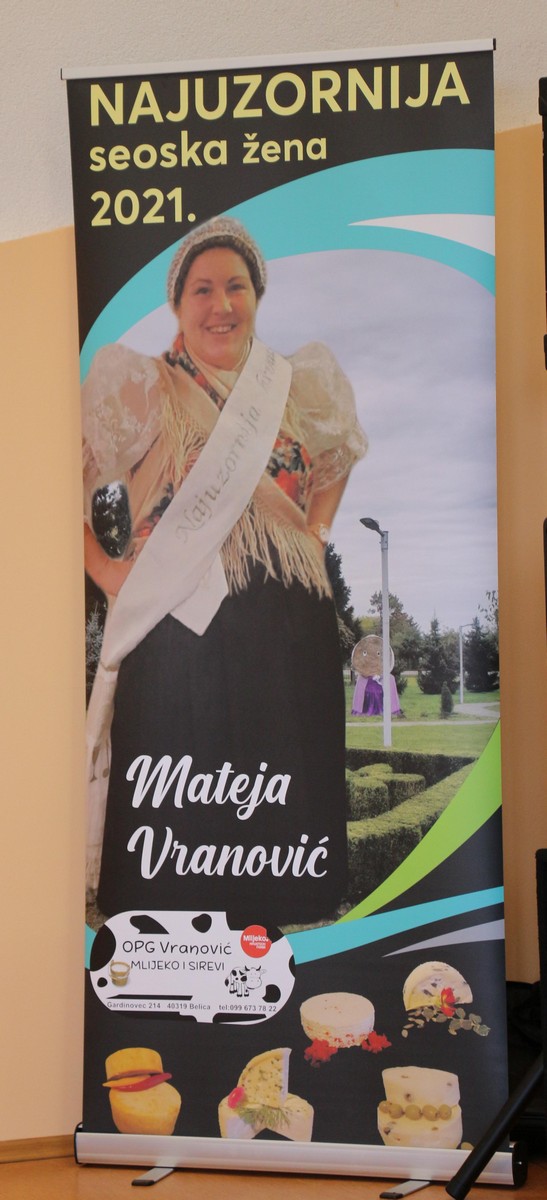 Domjenak zahvale Mateje Vranović, najuzornije hrvatske seoske žene za 2021. godinu