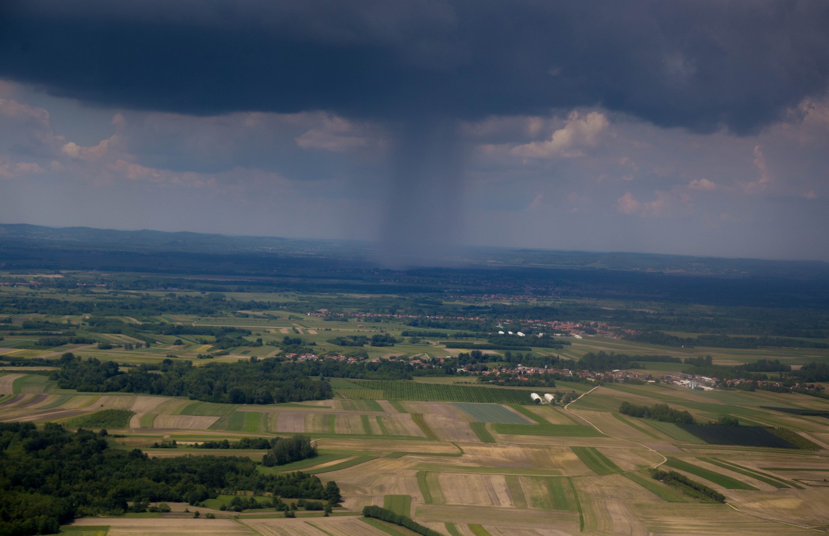 Pogled na Međimurje iz zraka