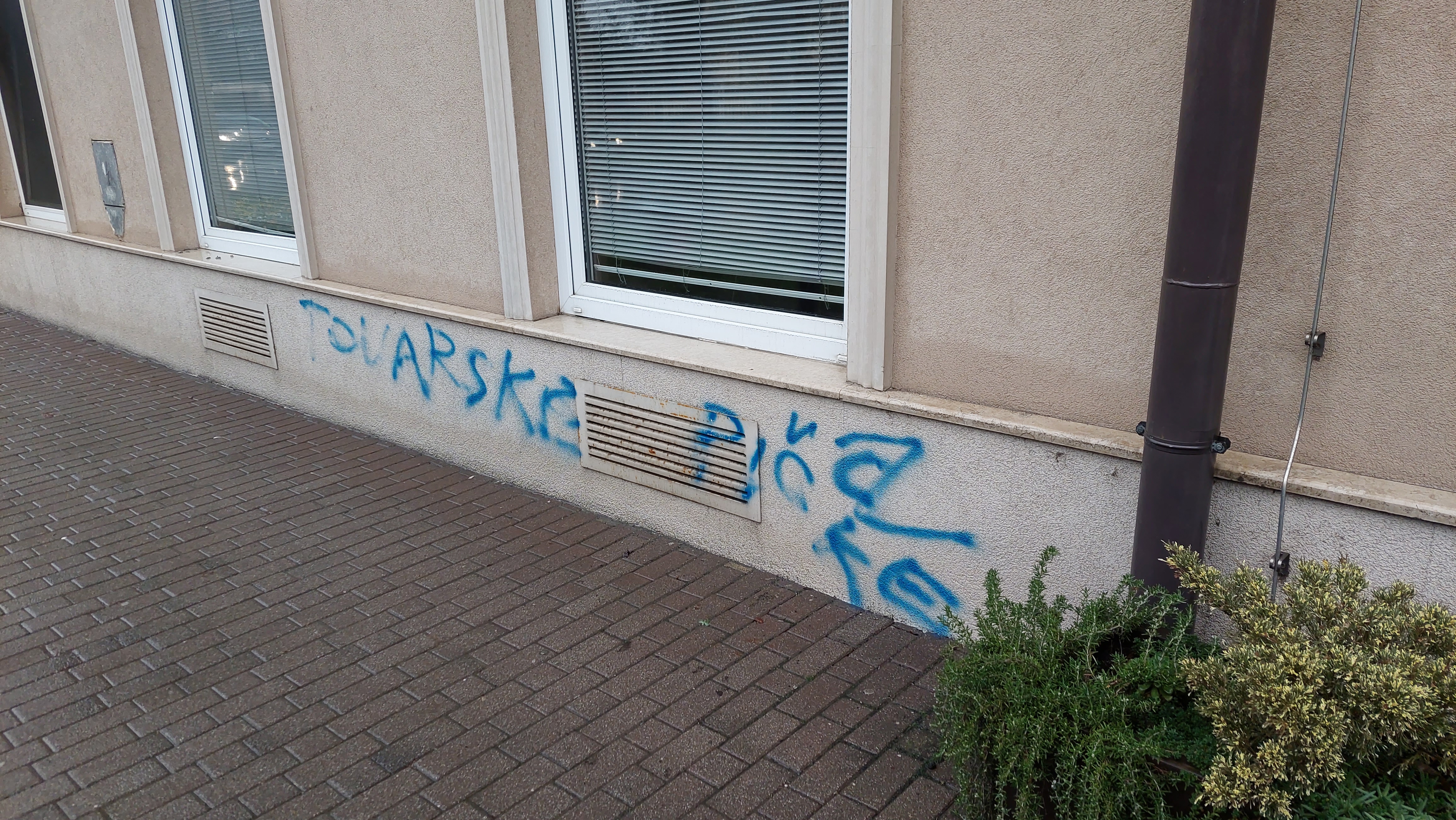 Pošarana zgrada u Prelogu