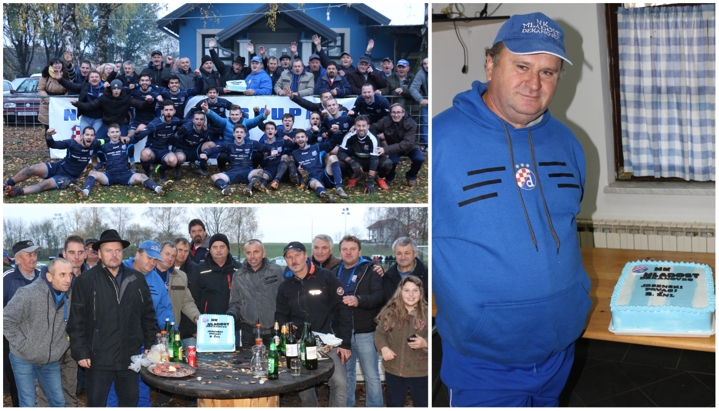 VELIKI NAVIJAČ Stanislav Pintarić ‘Geci’ obradovao igrače Mladosti iz Dekanovca šampionskom tortom