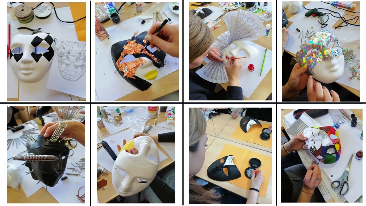 FOTO Frizeri Gospodarske škole Čakovec oslikali maske za fašnik