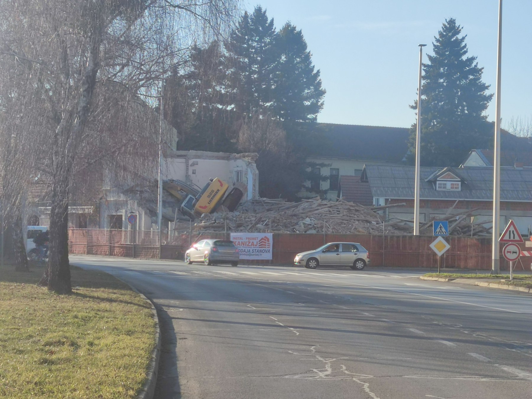 Prevrtanje bagera u Čakovcu