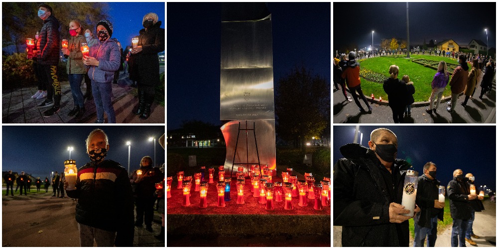 SJEĆANJE NA GRAD HEROJ Svijećama i lampionima okružili zeleni otok u Prelogu