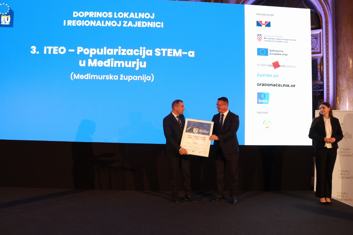 FOTO Projekt Međimurske županije među najboljima u Hrvatskoj – projekt ITEO osvojio dva treća mjesta u Hrvatskoj