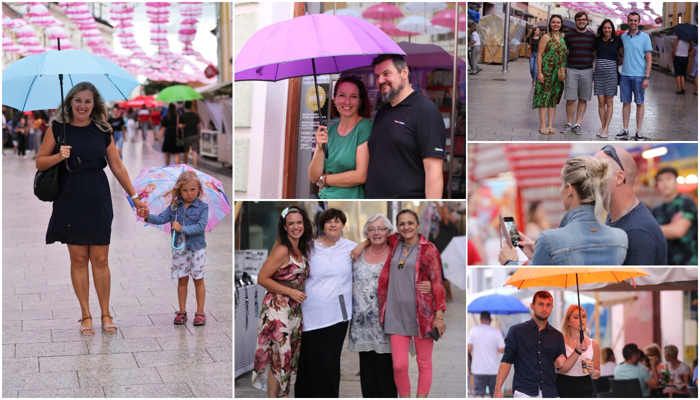 KLIKOM ISPOD KIŠOBRANA Malo kiše, malo sunca, ali centar Čakovca je ispunjen građanima