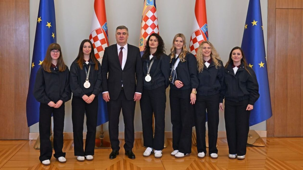 ANJA OKREŠA Sudjelovala na svečanom prijemu kod predsjednika povodom povijesnog uspjeha u Tokiju (2)