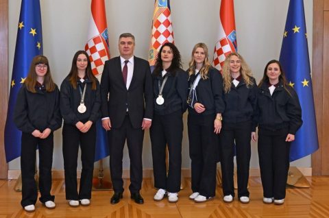 ANJA OKREŠA Sudjelovala na svečanom prijemu kod predsjednika povodom povijesnog uspjeha u Tokiju (2)