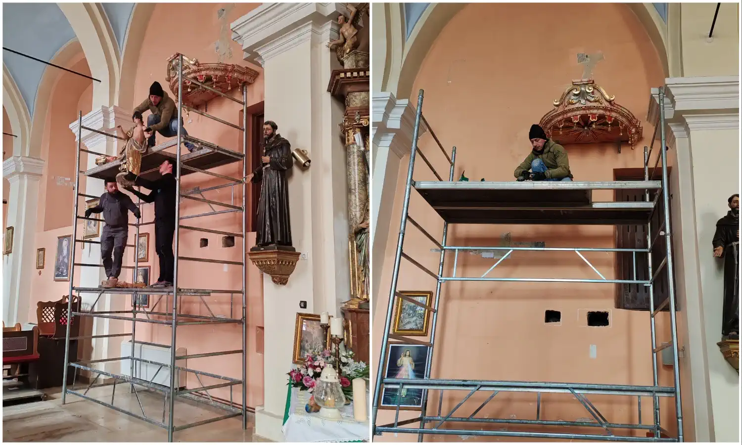 BLAGO KASNOG BAROKA Započelo postavljanje restaurirane propovjedaonice u Goričanu (5) BLAGO KASNOG BAROKA Započelo postavljanje restaurirane propovjedaonice u Goričanu (1)