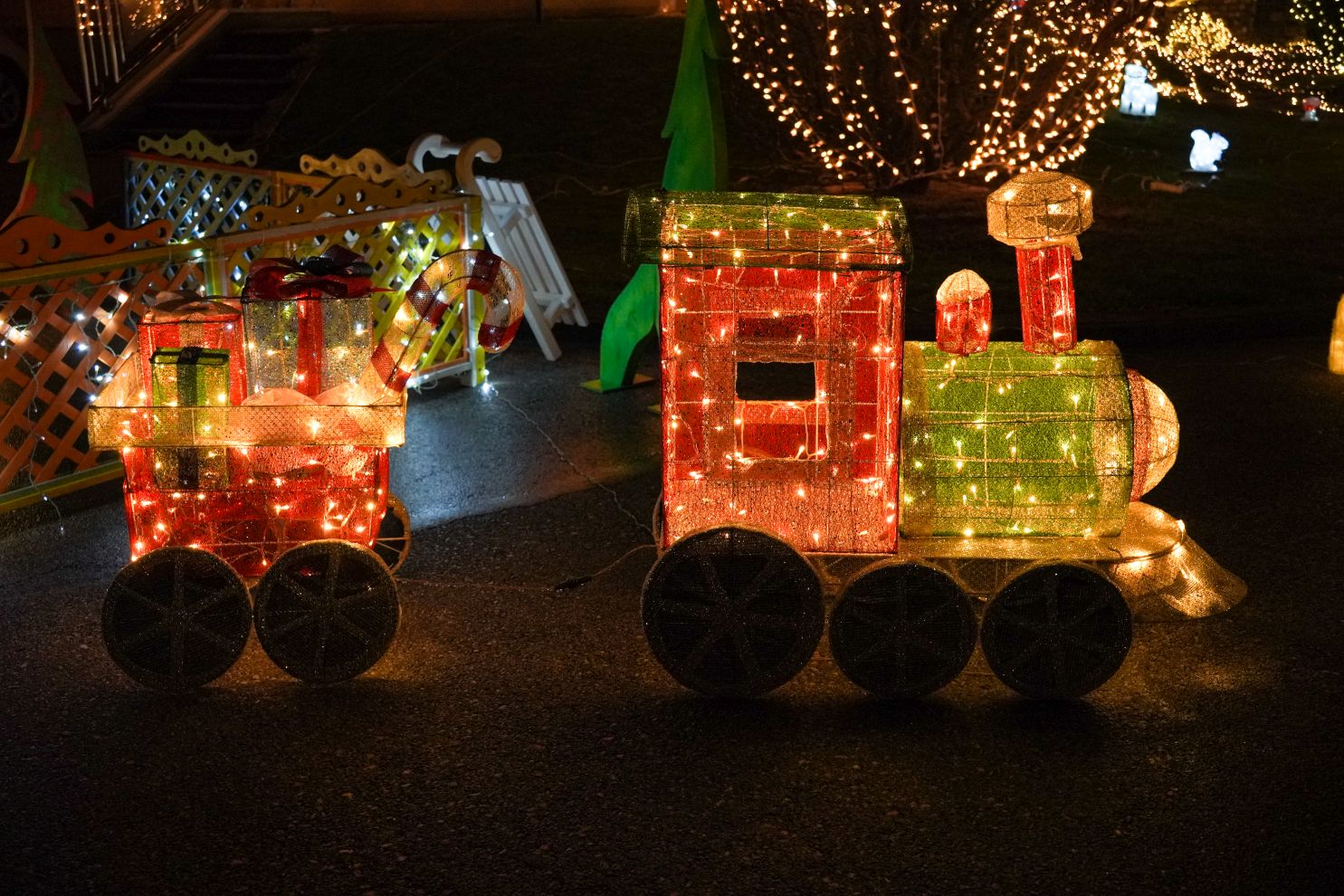 Božić ukrasi obitelj Šavora Ivanovec lampice djed mraz snjegović sob (34)