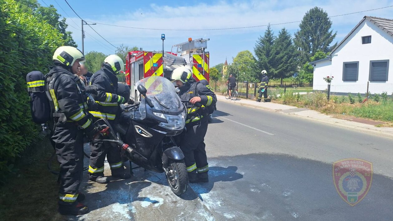 CESTOVNI INCIDENT Zapalio se motor u Hlapičini, intervenirala i hitna pomoć (2)