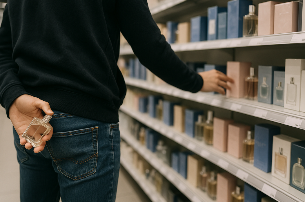 ilustracija krađa parfema