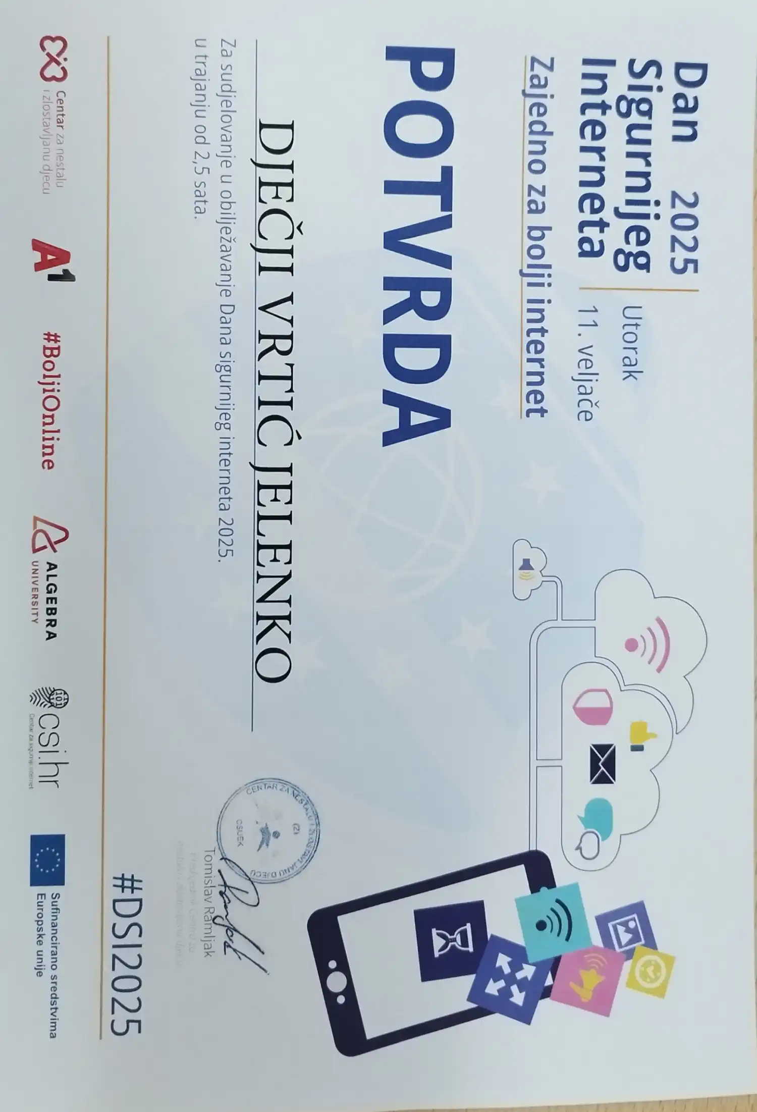 DOMAŠINEC Kako zaštititi djecu od ekrana Vrtić Jelenko obilježio Dan sigurnijeg interneta! (1) DOMAŠINEC Kako zaštititi djecu od ekrana Vrtić Jelenko obilježio Dan sigurnijeg interneta! (1)