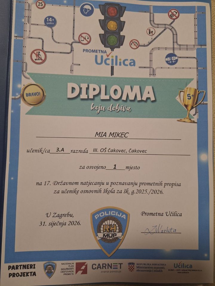 DRŽAVNA PRVAKINJA Mia Mikec osvojila prvo mjesto na „Prometnoj učilici“ (4)