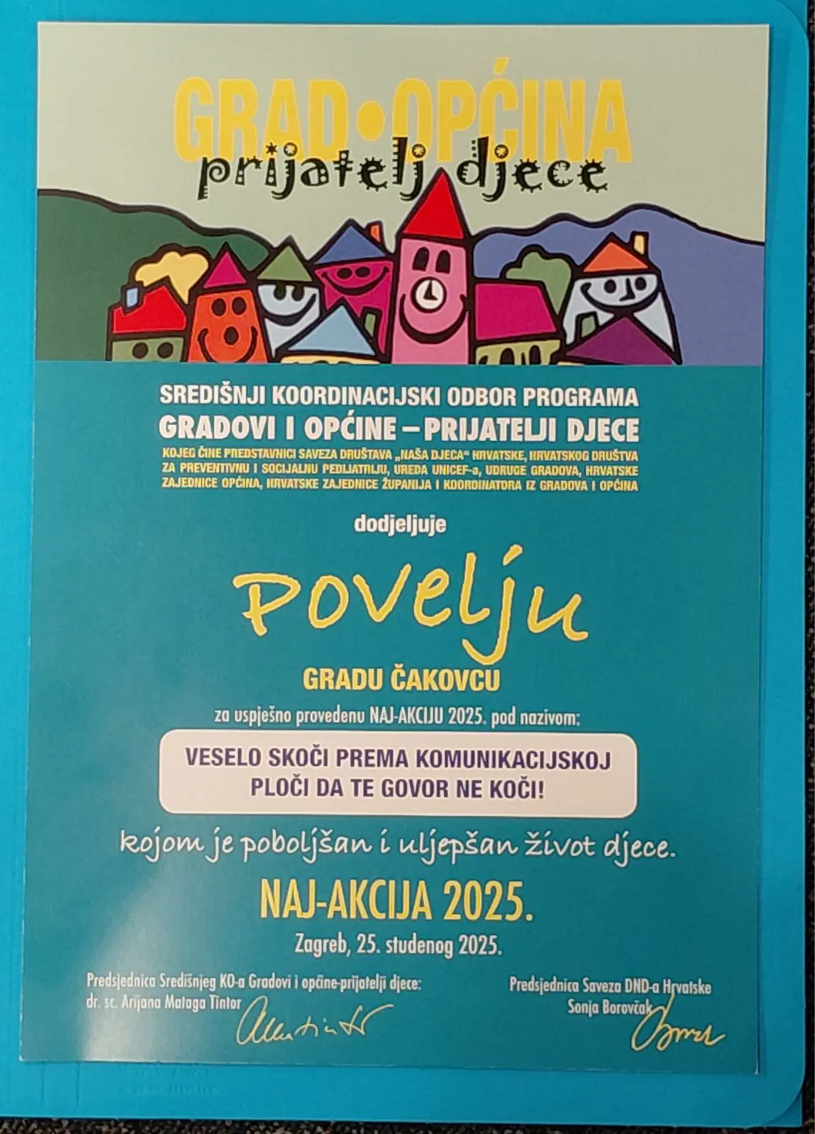 DV CIPELICA Povelja za NAJ-AKCIJU 2025 (1)